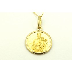  Medalik z żółtego złota Szkaplerz