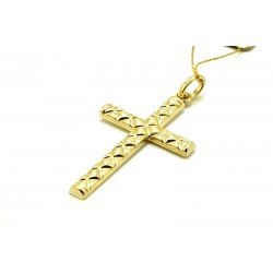 Krzyżyk męski z żółtego złota